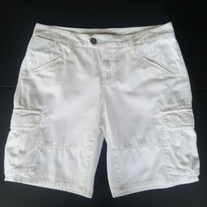 TOMMY HILFIGER ♡ Super-Sweet Vintage Thick White Cotton 7-Pocket Cargo Shorts 10